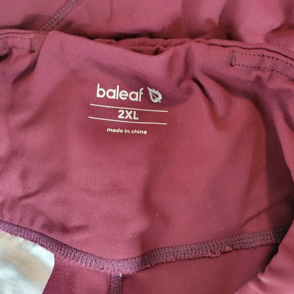 Baleaf Womens Shorts 2XL Plus Leggings Burgundy Activewear Comfy Pockets BUR6E - Picture 9 of 10